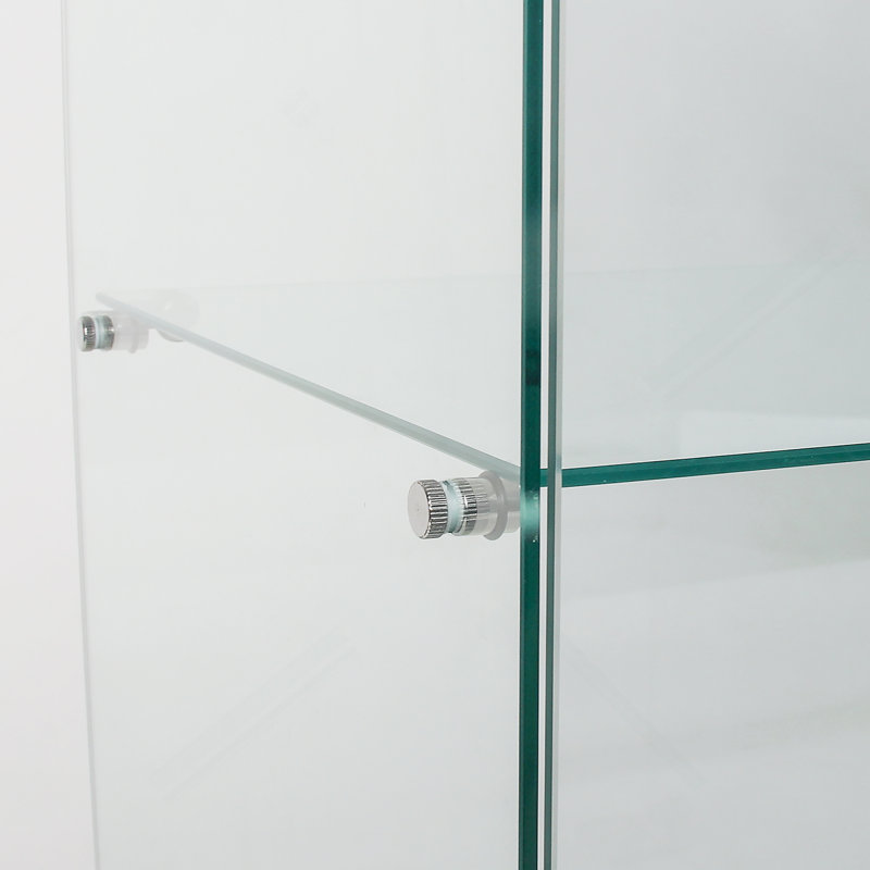 Vitrine à deux portes en verre avec cinq tablettes, idéale pour mettre en valeur des objets de collection et des biens dans n'importe quel espace