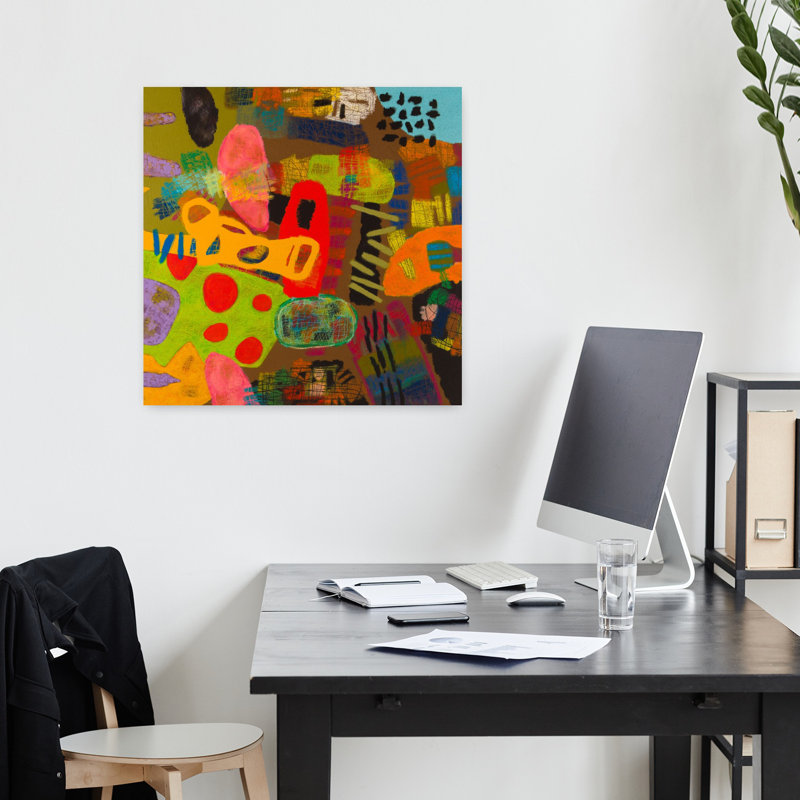Conversations in The Abstract 19, art abstrait contemporain, H 18 po x l 18 po