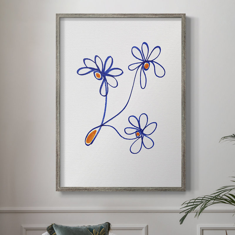 Reproduction encadrée «Wobbler Blooms III» - bois massif, H 15 po x l 12 po