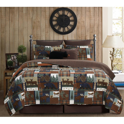 Rutherford Breeze 2 Piece Quilt Set Cotton Reversible Lightweight Bedspread Coverlet