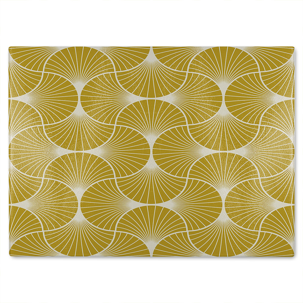 Geometric Shells Glass Chopping Board