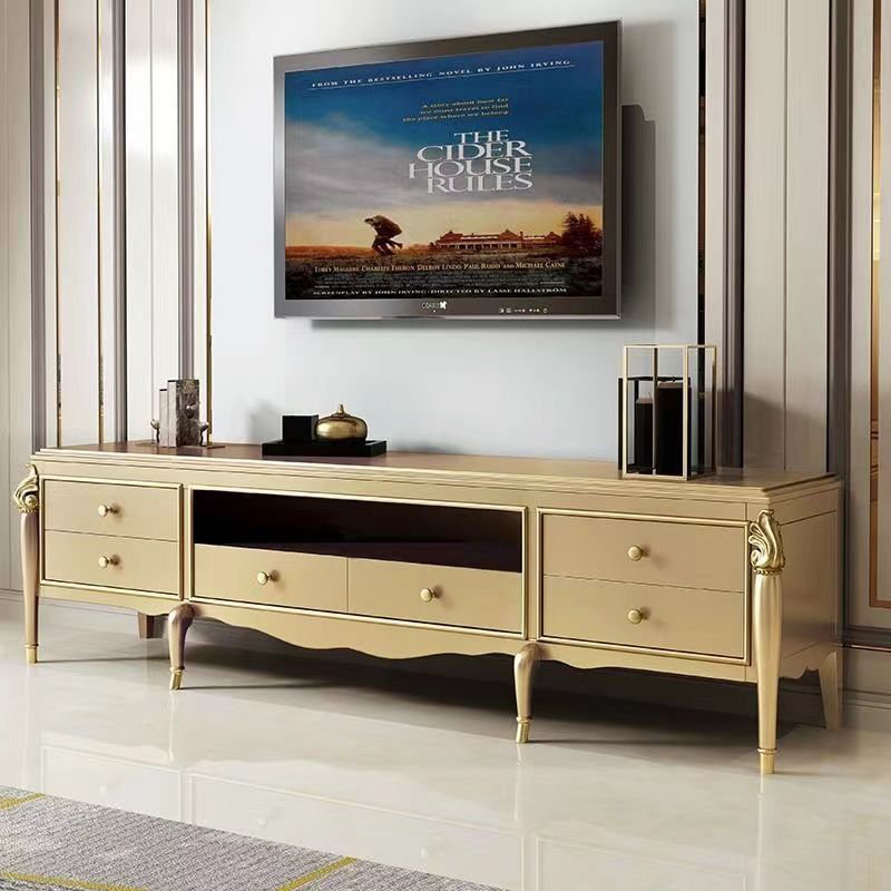 Meuble télé American champagne, H 19,7 po x L 70,9 po x l 15,7 po