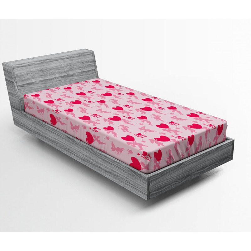 Microfiber Geometric Fitted Sheet, Twin Fitted Sheet