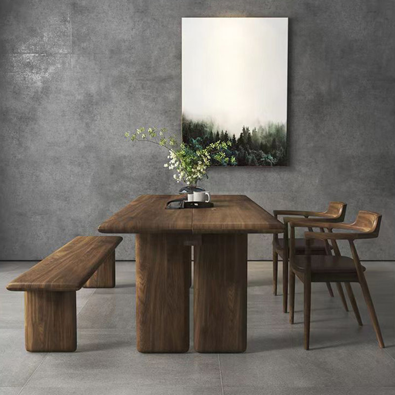 Table de salle à manger 86,61 po, H 29,53 po x L 86,61 po x l 35,43 po, Noyer