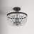 Single 3-light semi-recessed ceiling light 11.8” Finis