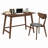 Walnut 2-Piece Writing Desk Set(Desk)