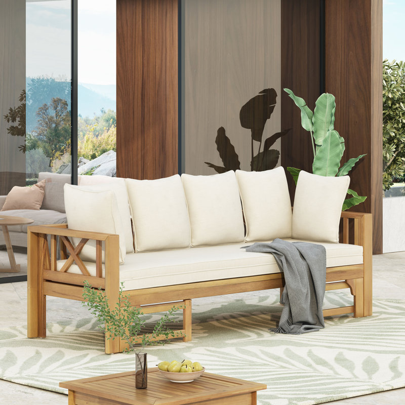 Modern Long Beach Sofa Daybed, Beige