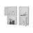 White 2 Bathroom Medicine Cabinets With Open Shelf-1921257717