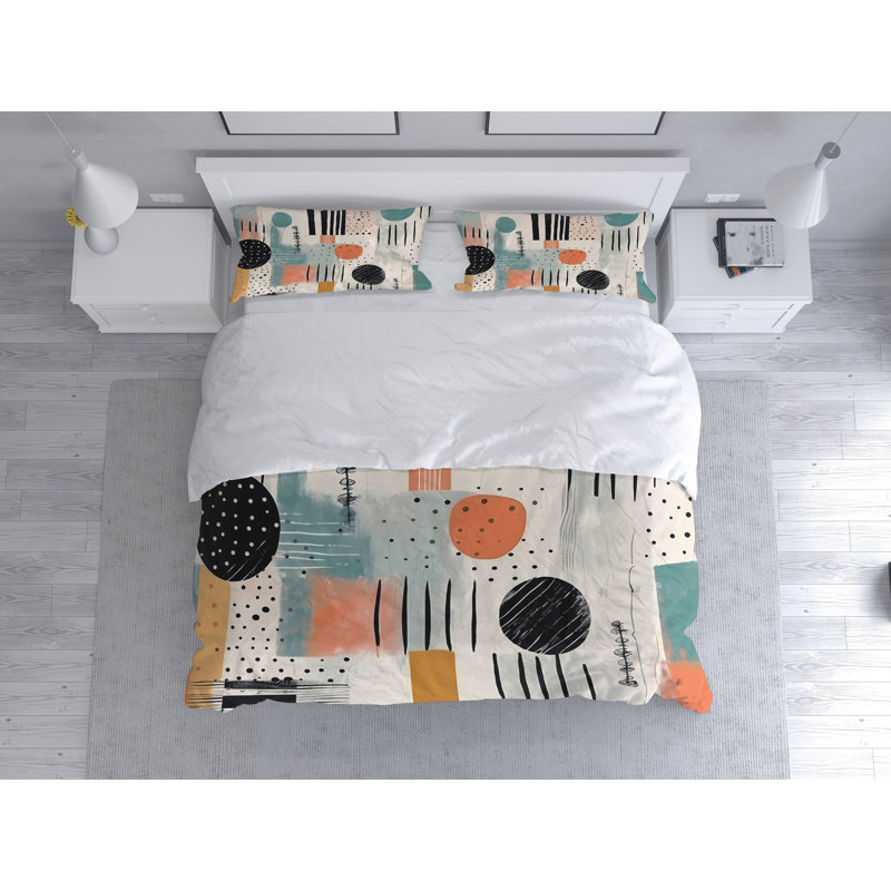 Abstract Duvet Cover, King Duvet Cover + 2 King Shams