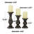 Mango Wood Turned Style Pillar Candle Holders (Set of 3)-2145879324