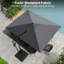 Parasol extérieur en porte-à-faux 141 po x 104 po, base lestée incluse-972414708