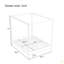 Solid Wood Queen Size Canopy Bed Frame Four Poster Platform Bed With Slats Support, No Box Spring Needed-1536553534