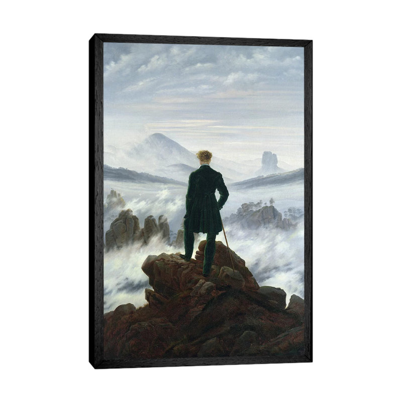 Baldweyn The Wanderer Above The Sea Of Fog, 1818 by Caspar David Friedrich - Painting on Canvas, 66.04 cm H x 45.72 cm W