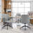 Ergonomic Leather Office Chair with Rocking Function, 360° Swivel, and Scratch-Resistant Upholstery – Retro Tufted Design, High-Back Desk Chair for Home Office, Gaming, or Study-401679035