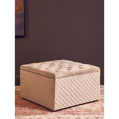 69cm Wide Velvet Standard Ottoman