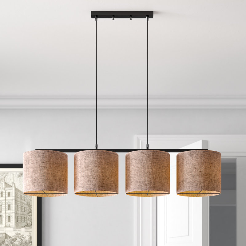 Livonia 4 - Light Natural Kitchen Island Pendant, Brown