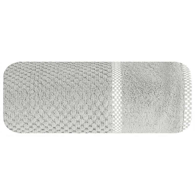 Liebhilde Midweight Jacquard Bath Towel, Matt Brushed Nickel