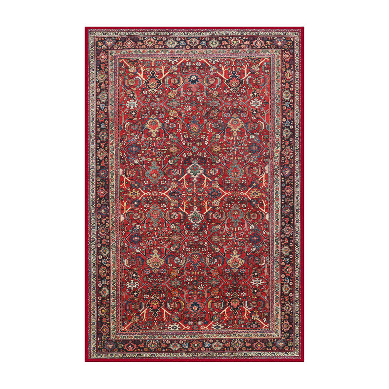 Tapis de style oriental rouge, Rectangle 4 pi x 6 pi