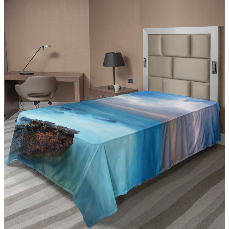 Drap-housse Ambesonne, Drap plat pour lit simple
