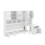 Lit escamotable simple avec placard et bureau