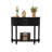 Black Solid Wood Console Table-1230054507