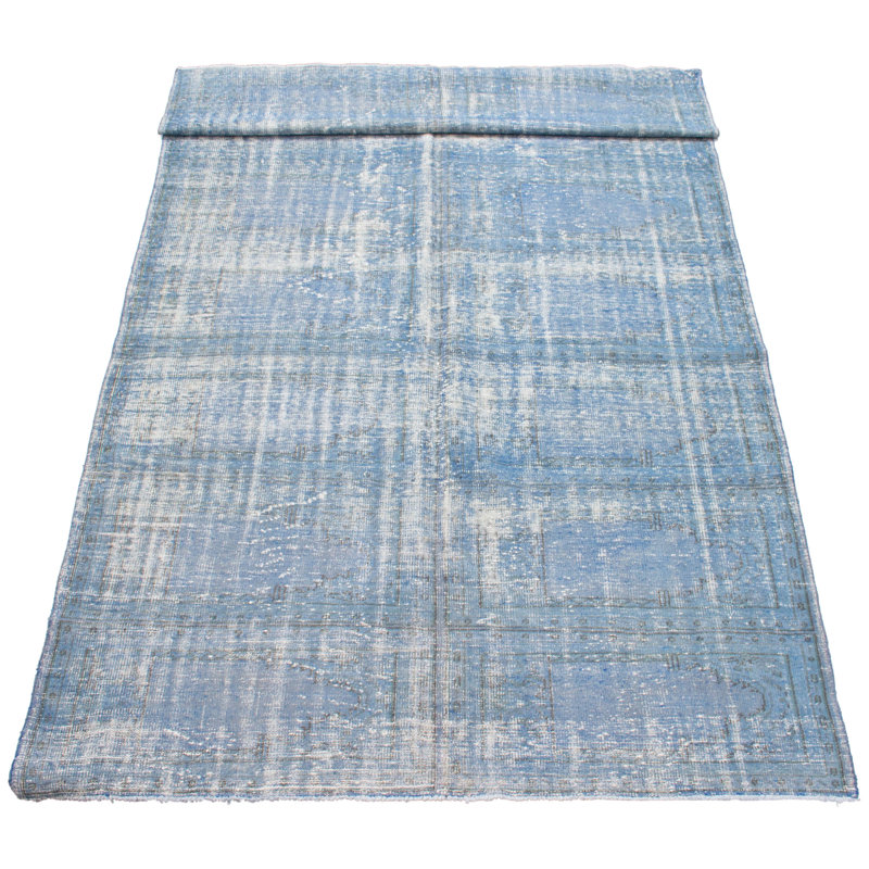 Tapis denim bleu clair 7 pi 7 po x 13 pi 1 po