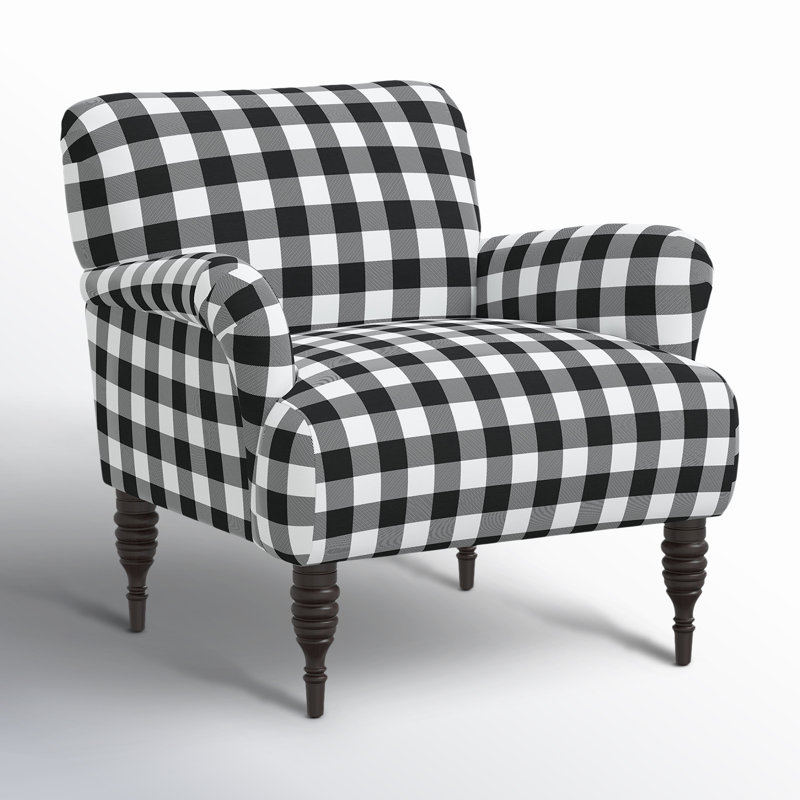 Fauteuil large de 32 po Allura, Noir classique guingan
