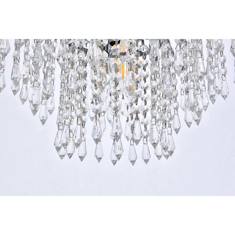 Lustre à niveaux unique à 3 lumières Westrem, Chrome, Coupe royale