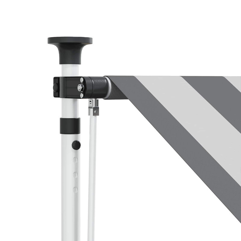 VidaXL Retractable, White/Anthracite Striped, 300cm H x 200cm W x 115cm D
