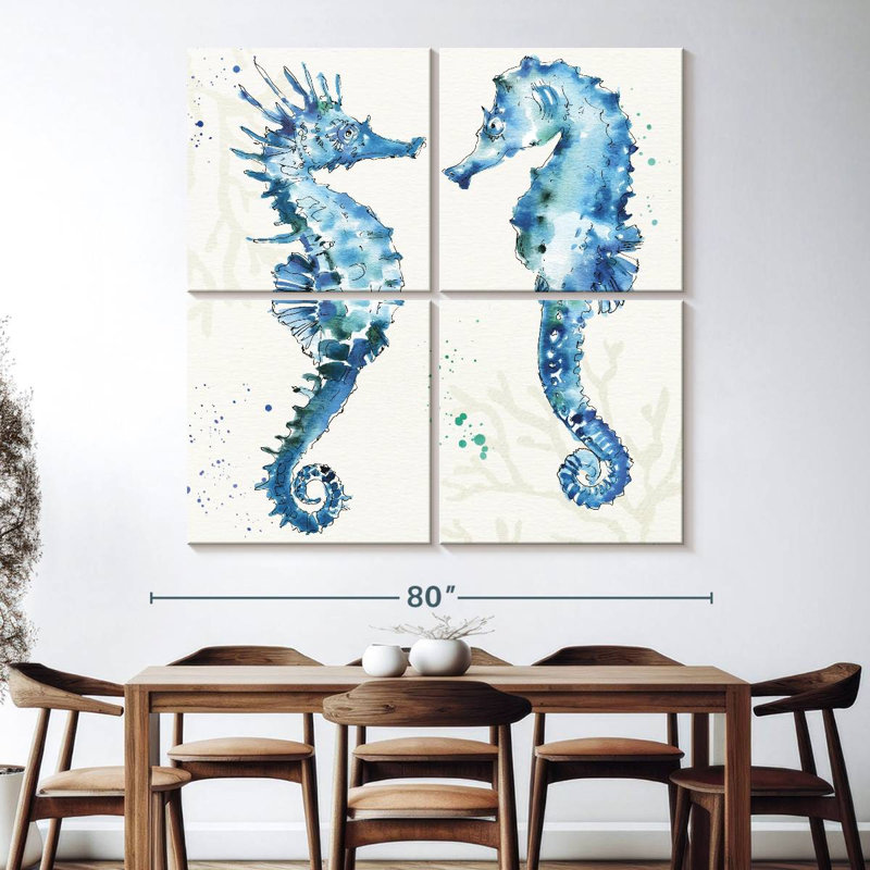 Brampt Deep Sea Seahorses, 74" H x 74" W