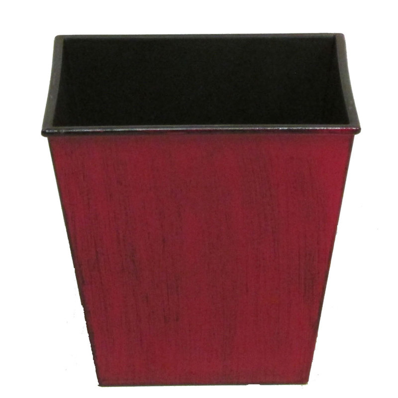 Boîte à fleurs en plastique Manish, Rouge et noir