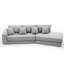 Lit rabattable avec confort supérieur, 3 sièges, velours d'agneau gris, mousse haute pour un style convertible de lit convertible, look élégant-479719344