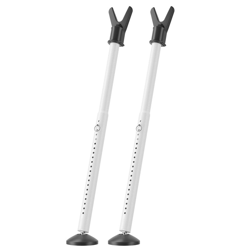 Paquet de 2 barres de sécurité pour portes robustes - brouilleur de porte réglable et serrure de porte coulissante, barricade polyvalente pour porte d'entrée, patio, fenêtre, appartement et chambre d'hôtel