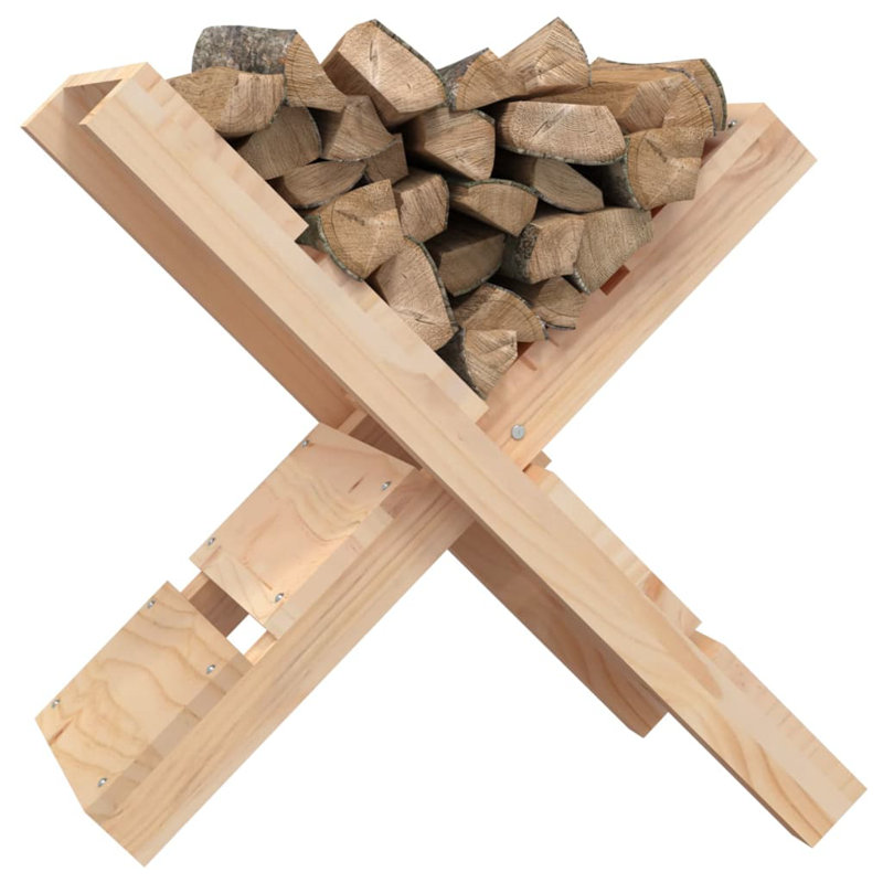 47cm W Solid Wood Log Rack, Brown