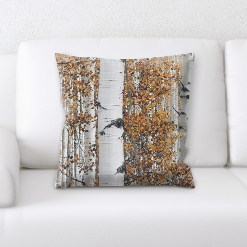 Wooden Microsuede Reversible Throw Pillow