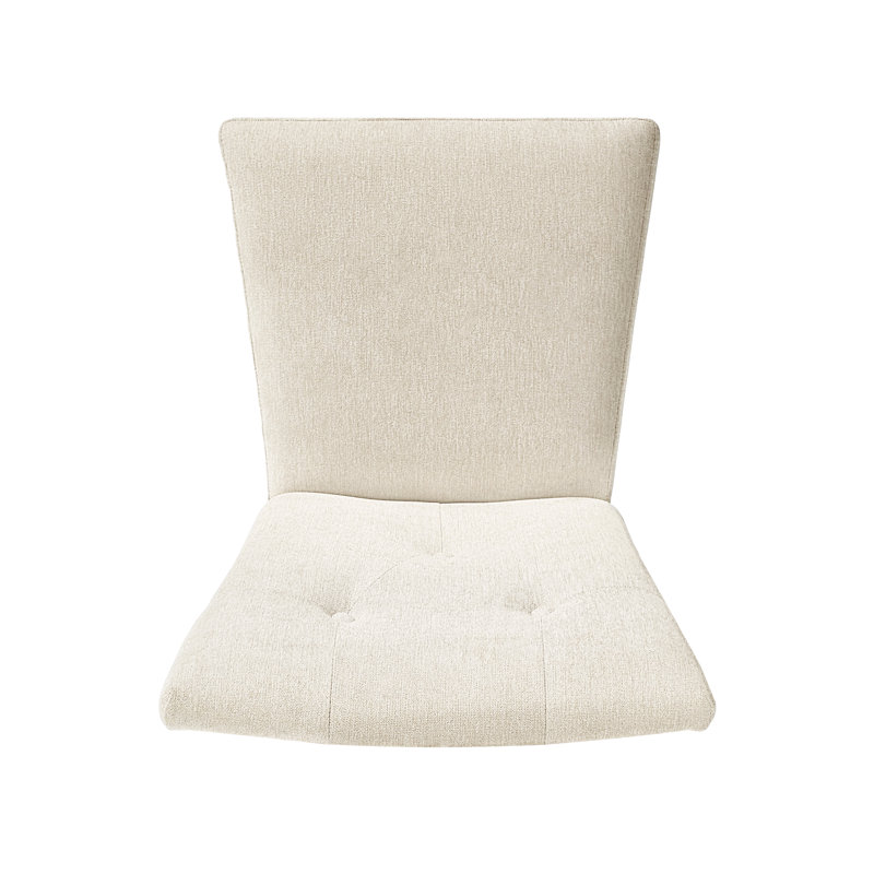 Ensemble de 2 chaises de salle à manger rembourrées (crème)
