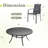 8-Person Round Patio Dining Set with 60" Dining Table and 8 Stackable PVC-coated polyester Chairs-762524940