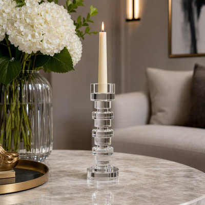 Porte-bougie en cristal Modern Glam Chunky