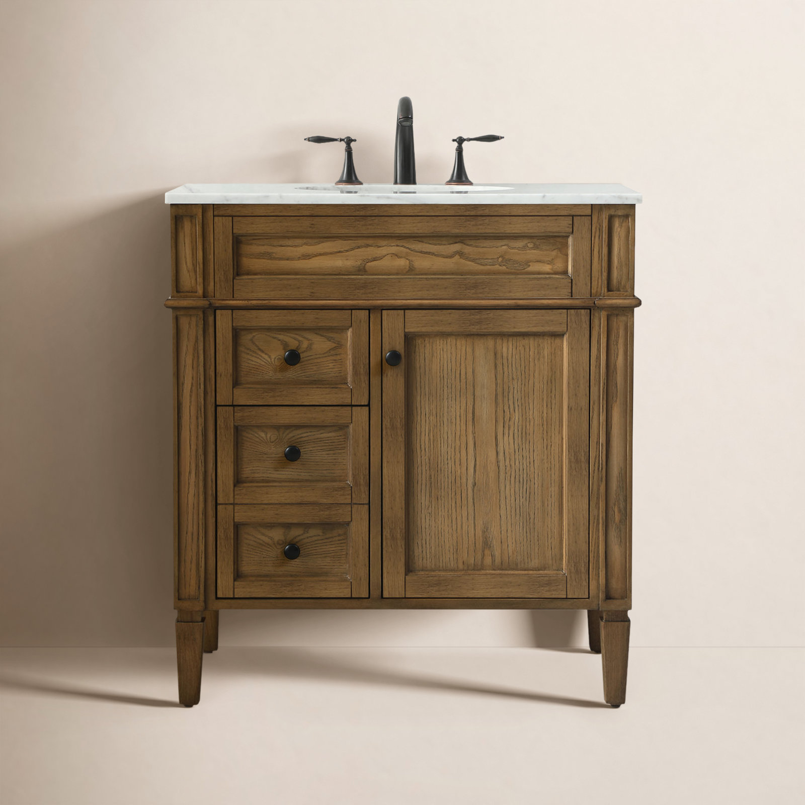 Rivers 32'' Single Bathroom Vanity, Dark Brown