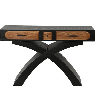 Ashwood Veneered Console Table With Cross Leg