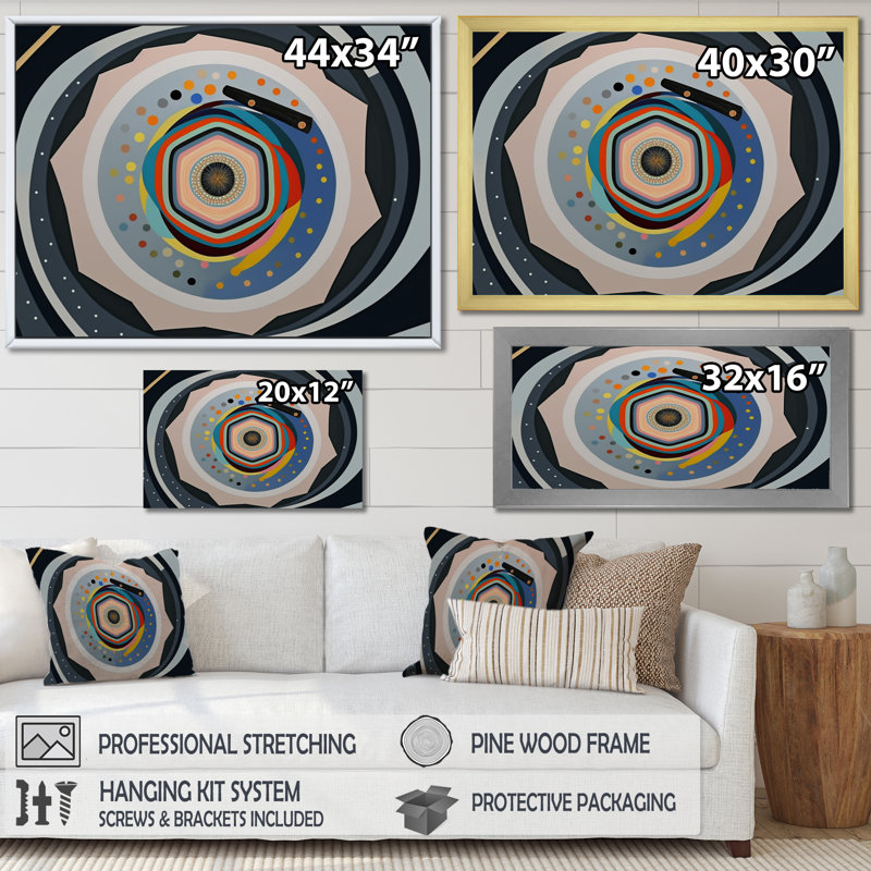 Découverte de l'art de l'alignement spirituel - reproduction sur toile, H 16 po x l 32 po x P 1 po, Cadre simple argenté