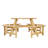 Spacious Rustic Wood Patio Tables With Umbrella Hole And Benches