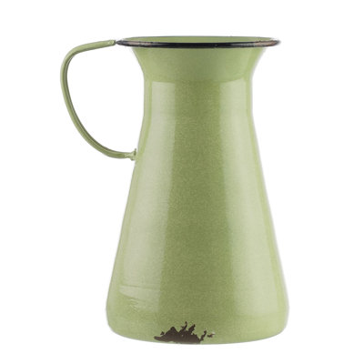 Pot en métal vert 7,5 po Ceara