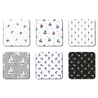 Square 6 Piece Coaster Set