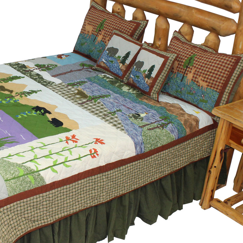 Courtepointe réversible en coton Natures Splendor, Double / grand L 85 po x l 95 po
