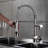 Modern Kitchen Faucet With Pull Down , Brushed Nickel Finish, Single Handle, Ceramic Filled Tap Hot And Cold Faucet, Nickel, Brass, Handle Option