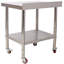 Table de préparation robuste en acier inoxydable 30 x 24 35 1/2 po avec capacité de 440 lb, dosseret, tablette inférieure réglable et 4 pour la conception de table de travail à capacité de charge de restaurant, préparation d'hôtel à tablette