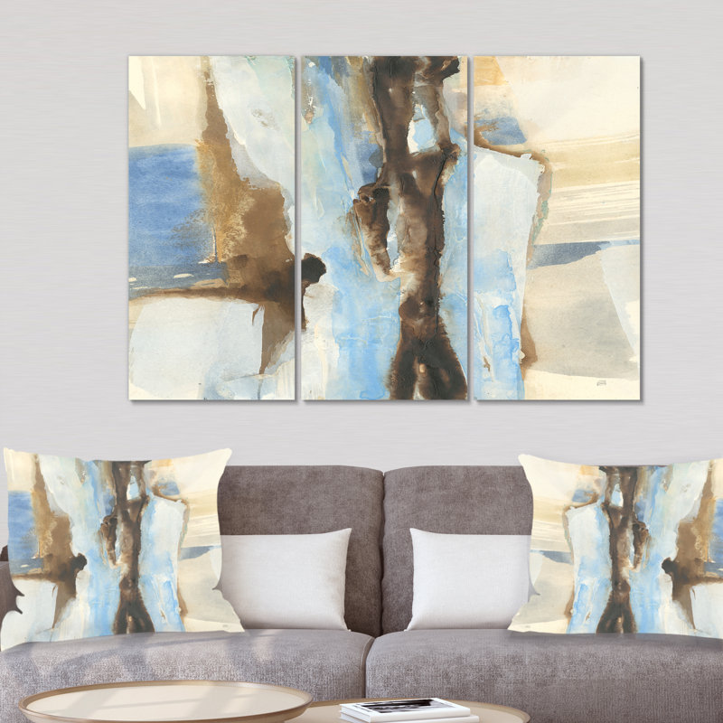 «River Run I», ensemble de 3 reproductions d'art sur toile tendue, H 40 po x l 60 po x P 1 po
