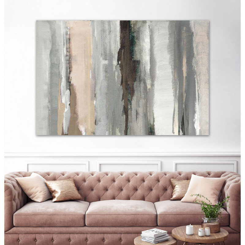 «Neutral Splendid Sky Abstract» par Lanie Loreth, reproduction d'art sur toile tendue, H 48 po x l 72 po x P 1,5 po