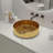 VanityIn 15'' Gold Ceramic Circular Bathroom Sink